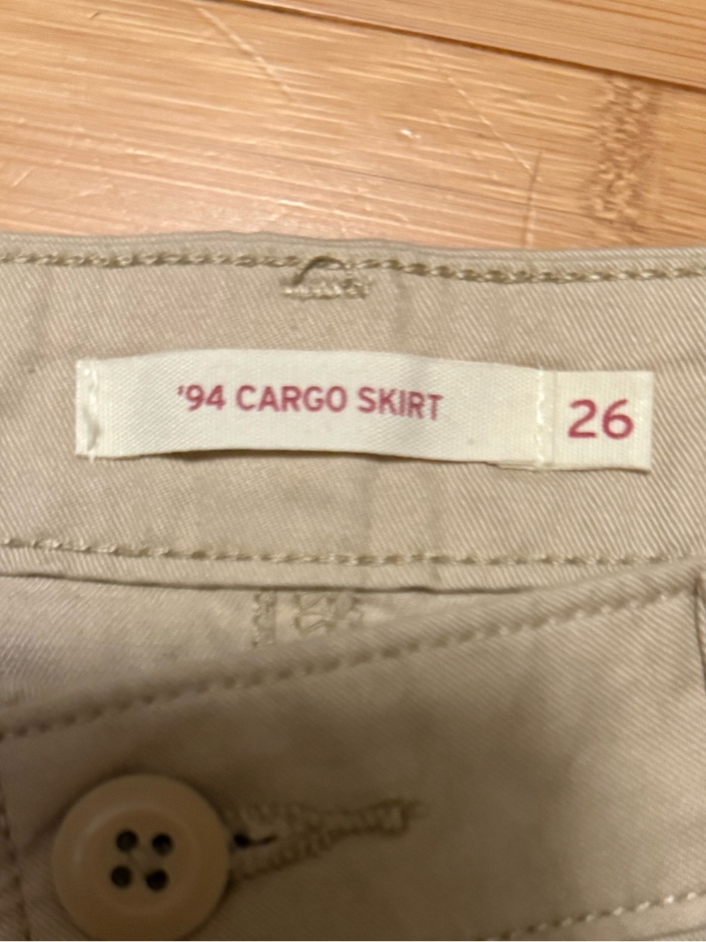 Levi's Khaki Cargo Mini Skirt - Picture 4 of 5